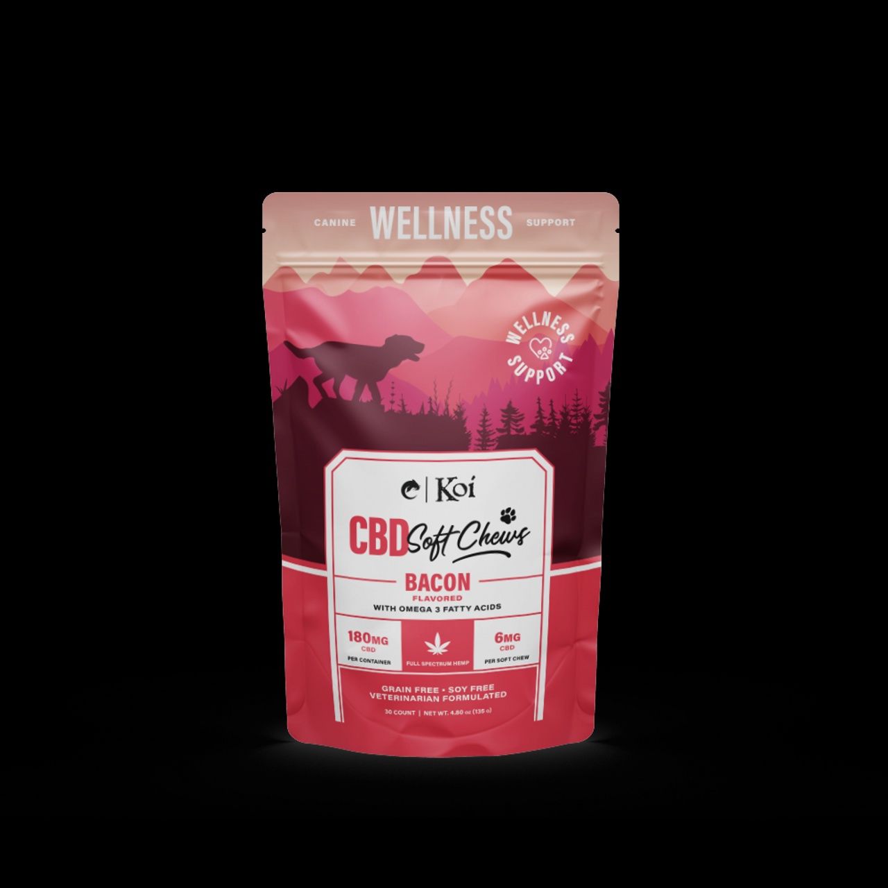 Koi 180mg CBD Soft Chews for Dogs, Flavor: Bacon