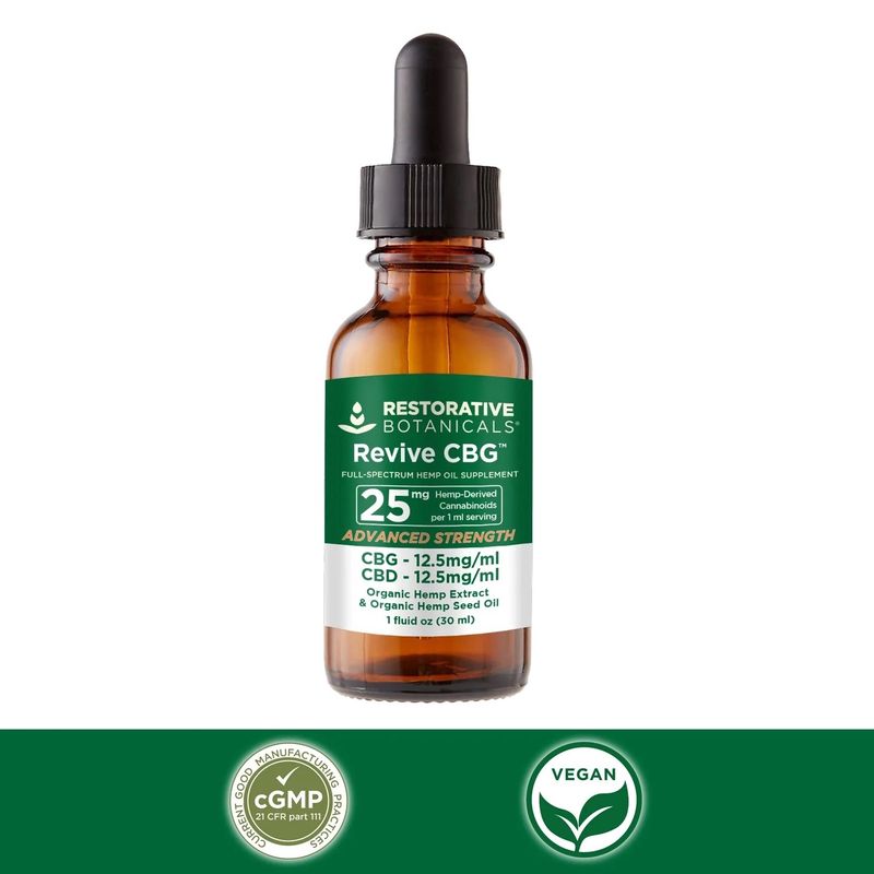 Restorative Botanicals: Revive CBG 25mg 30ml
