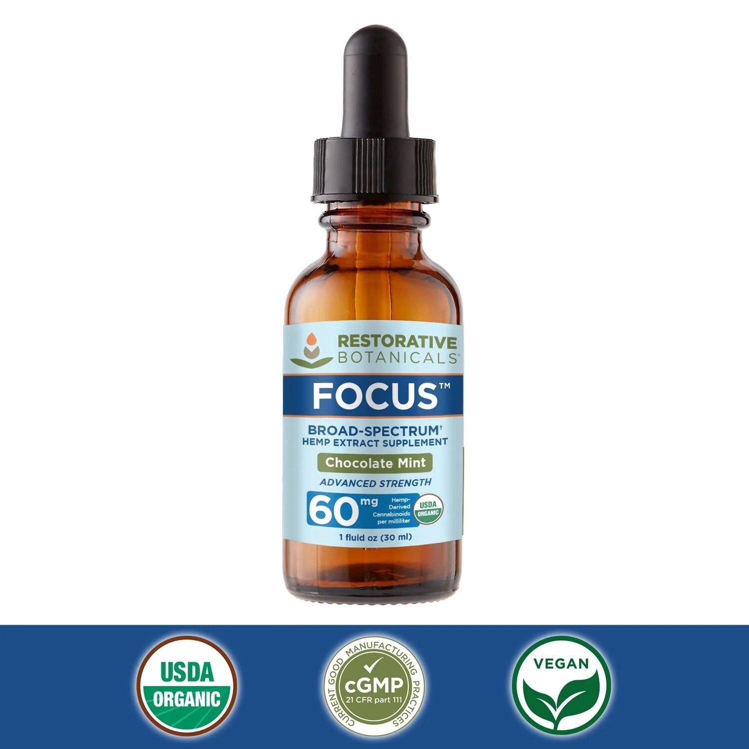 Restorative Botanicals Restore Focus 60mg BS Chocolate Mint