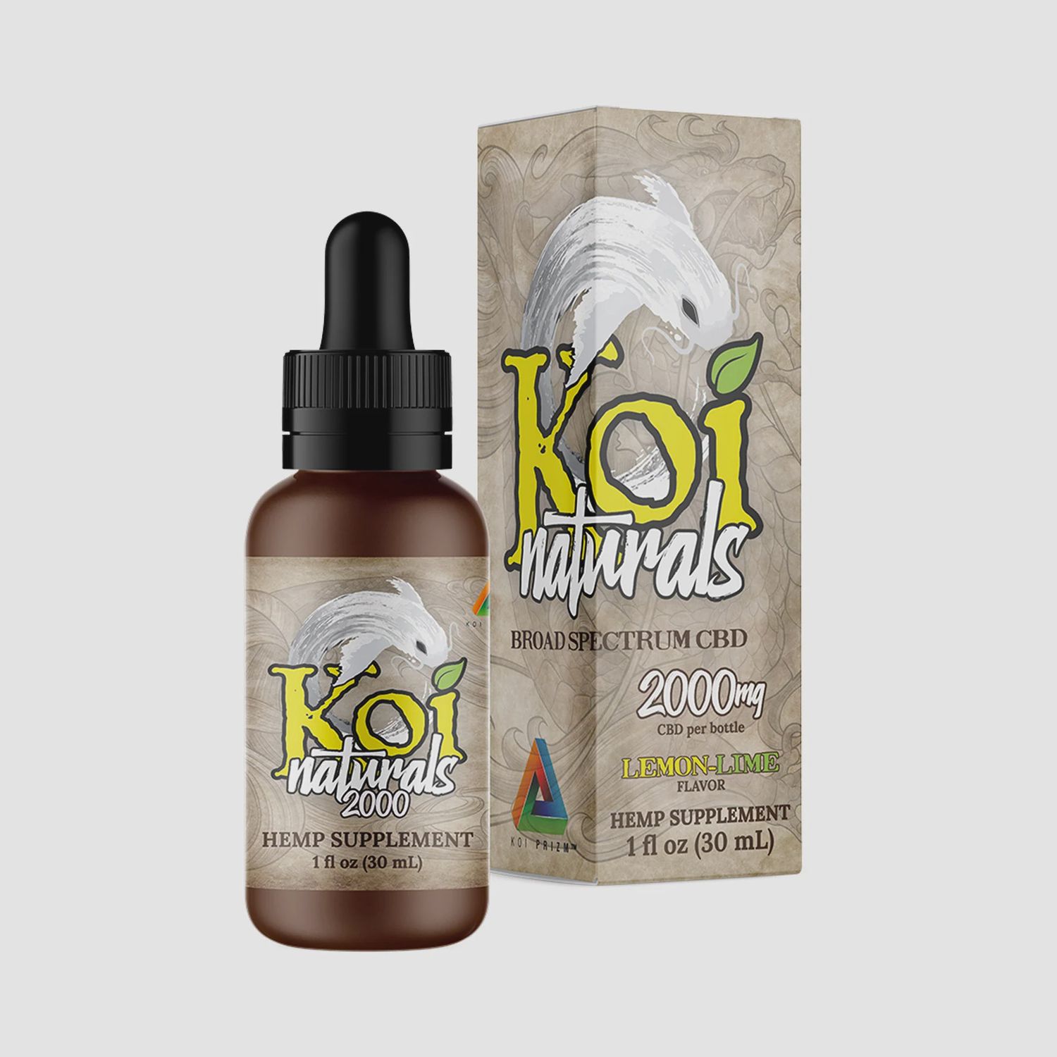 Koi Naturals Broad Spectrum CBD, Flavor/Strength: Lemon-Lime 2000mg