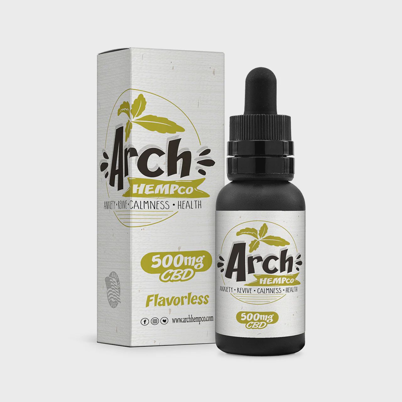 Arch Hemp Co Flavorless CBD, Strength: 500mg