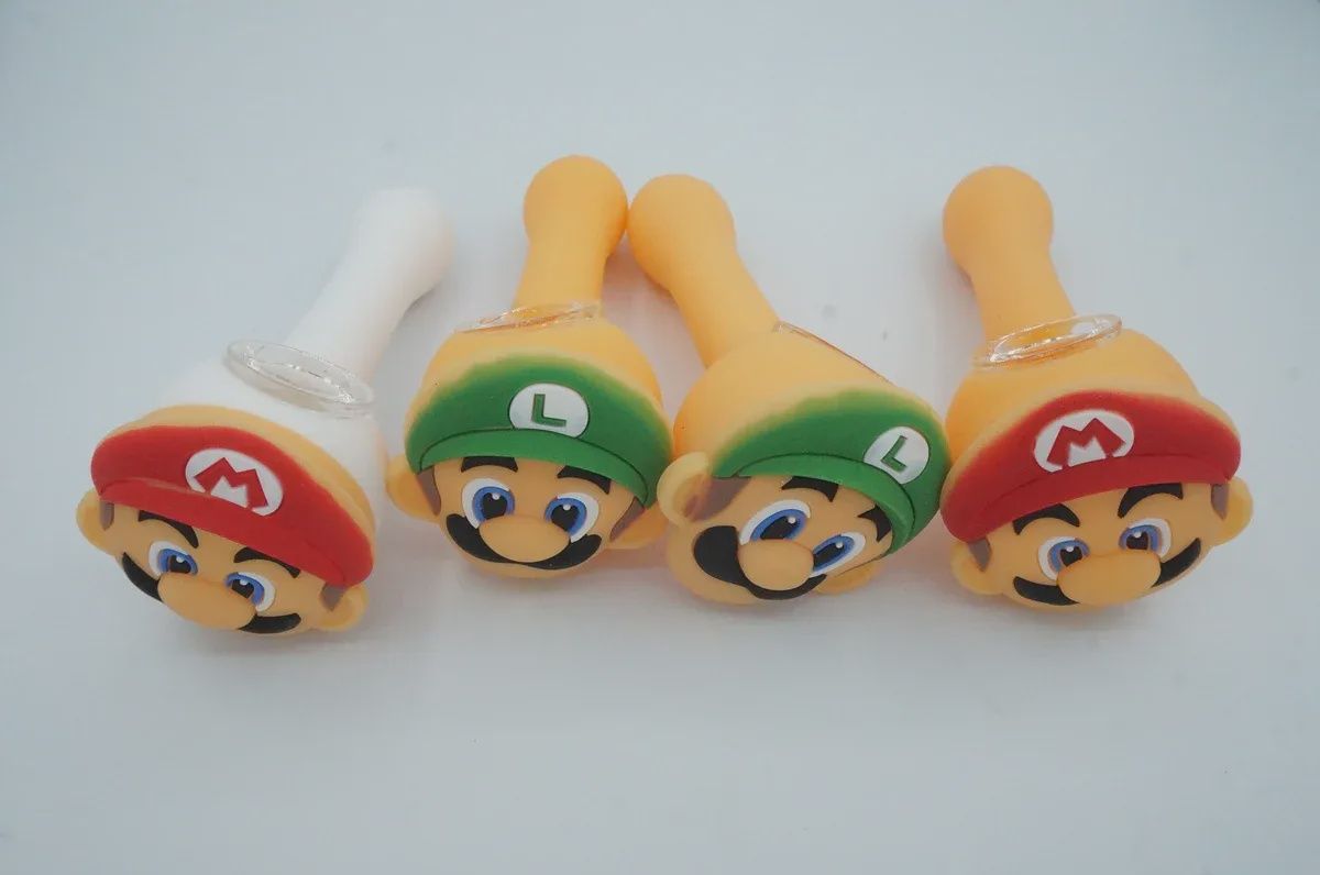 Silicone Hand Pipes, Colour: Faces