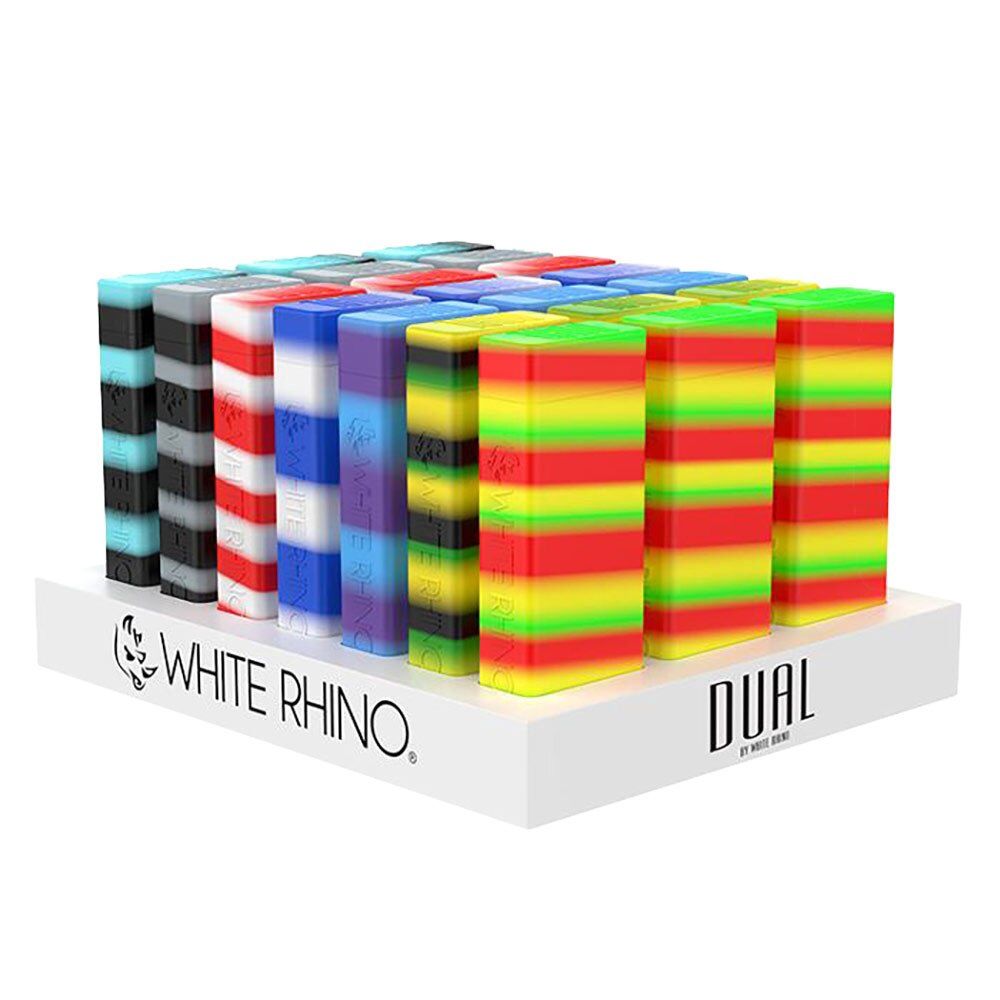 White Rhino Dual Silicone Container W/ Dab Straw, Chillum and Storage