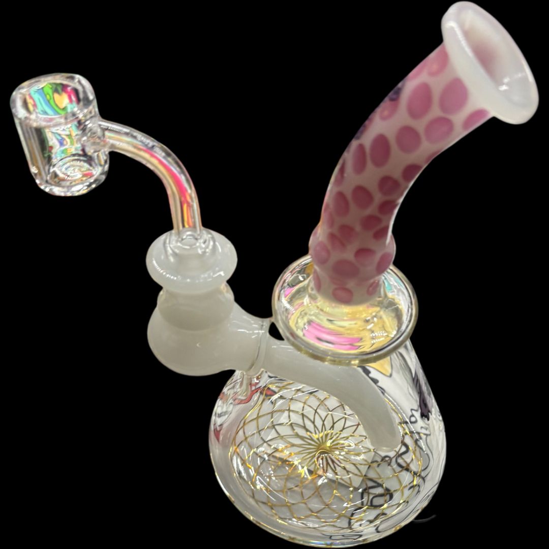 Crystal Glass Mini Beaker - Mandala Base (7&quot;)