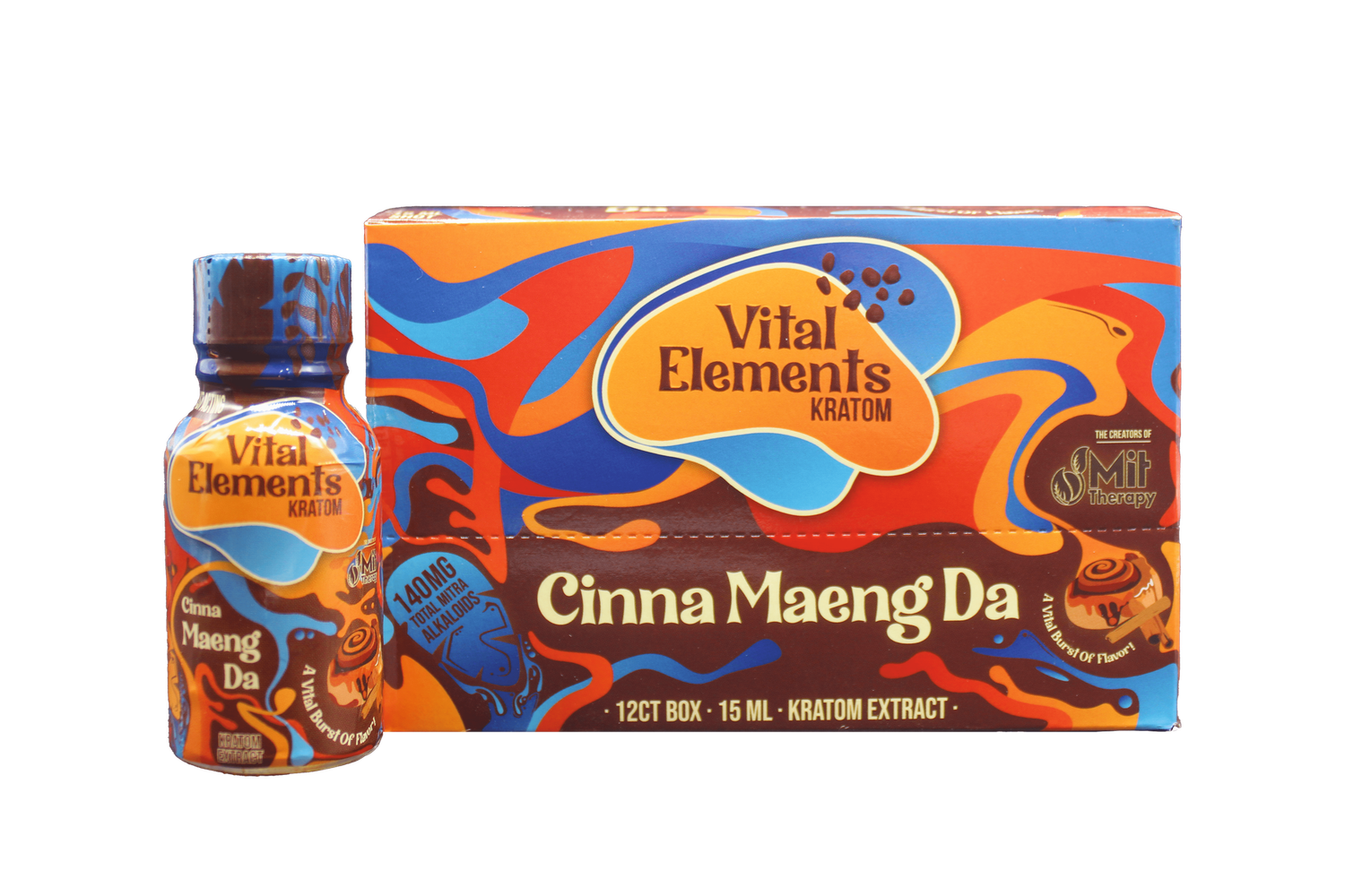 Vital Elements Kratom Shots, Flavor: Cinna Maeng Da