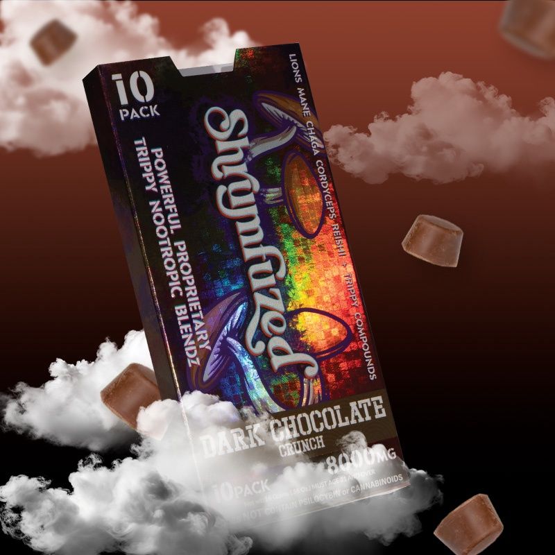 Shrumfuzed Mushroom Gummies and Chocolates | 8000MG, Flavor: Dark Chocolate Crunch