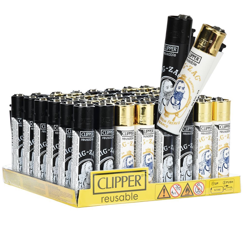 Clipper Lighter | Zig Zag Logo | Assorted Designs
