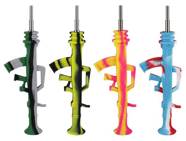 AK47 Silicone Dab Straw | Titanium Tip | 9.5&quot; |