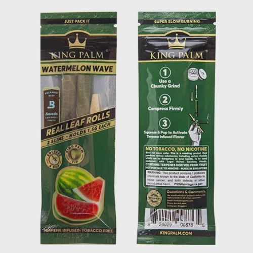 King Palm | Slim Size | Watermelon Wave | 20 Packs of 2