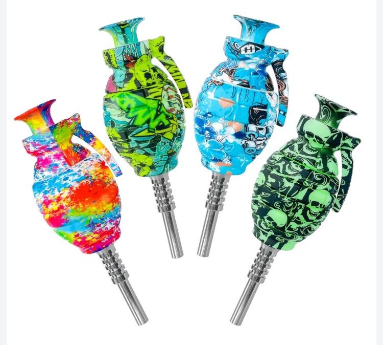 Grenade Shaped Silicone Smoking Pipe