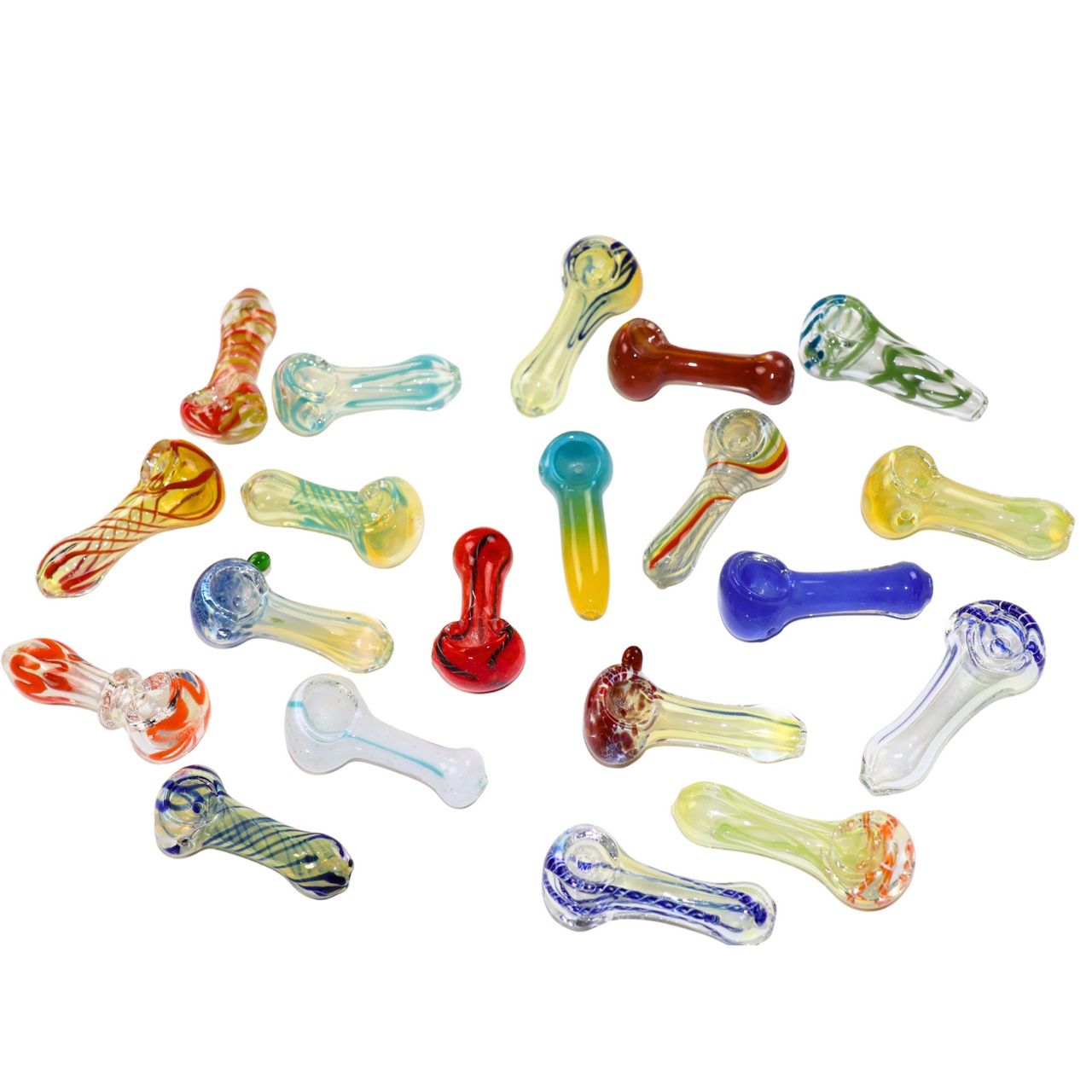 LuvBuds - 2.5&quot; Bulk Hand Pipes, Assorted Colors