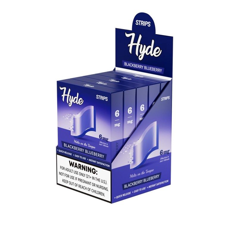 Hyde Nic Strips, Flavor/Strength: Blackberry Blueberry 6mg