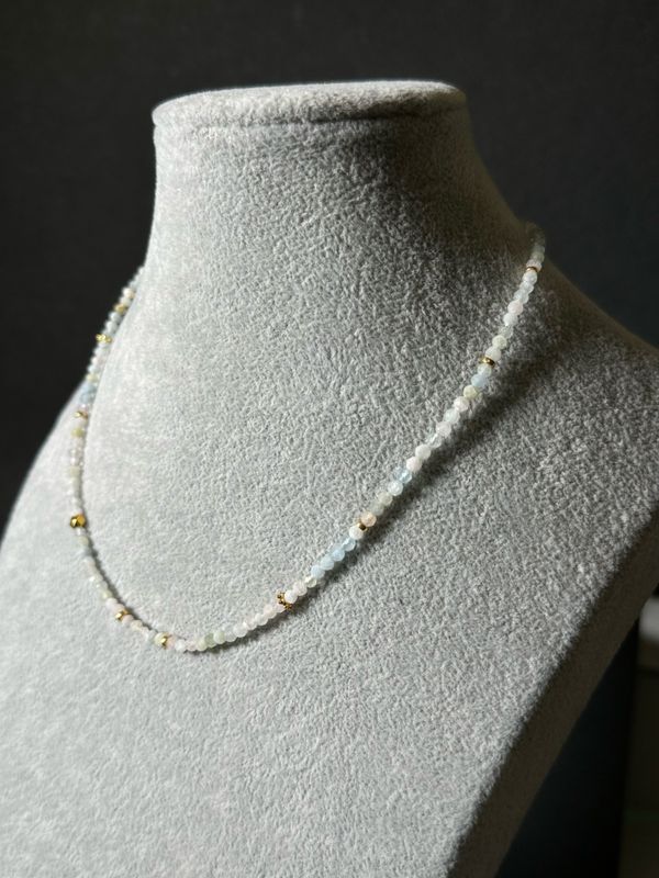 Necklace Seed Beads Bright Gold