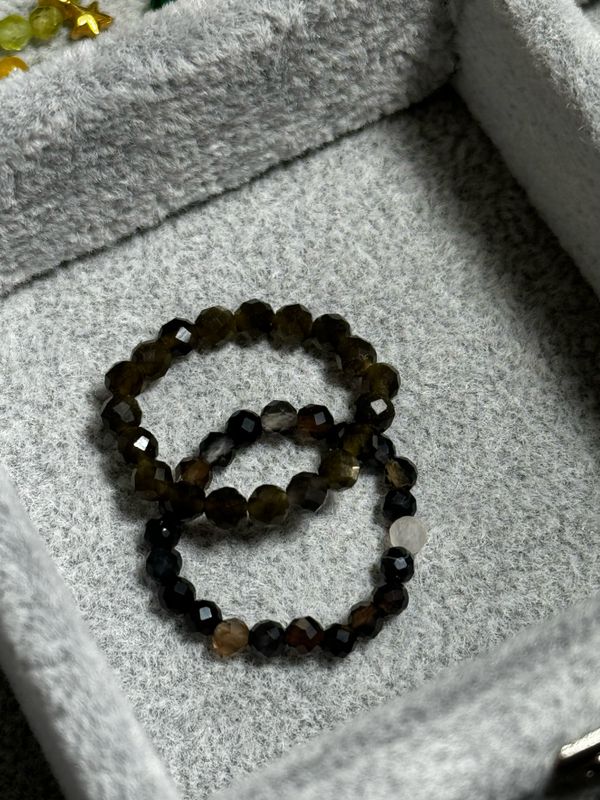 Rings Seed Beads Black