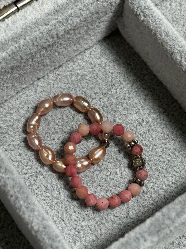Rings Seed Beads Pearls and Stones