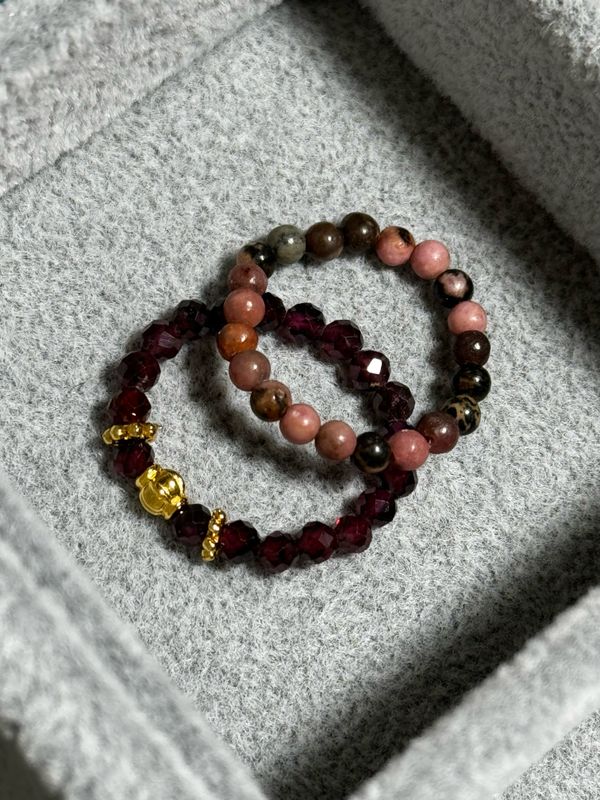 Rings Seed Beads Dark/Gold