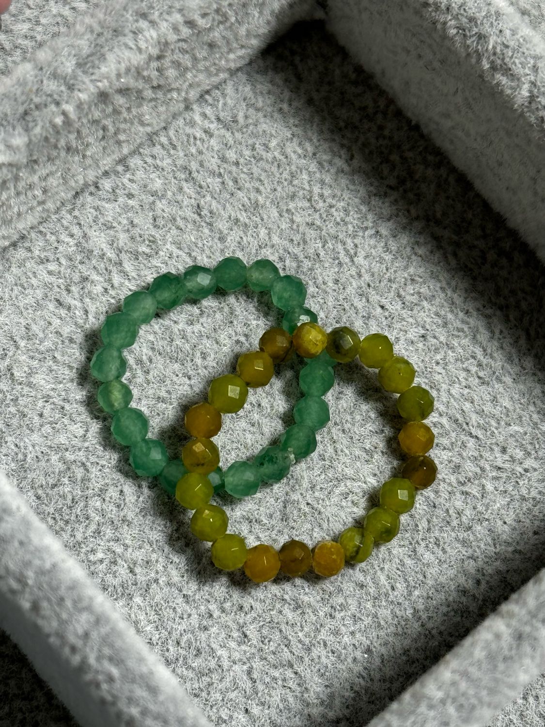 Rings Seed Beads Green
