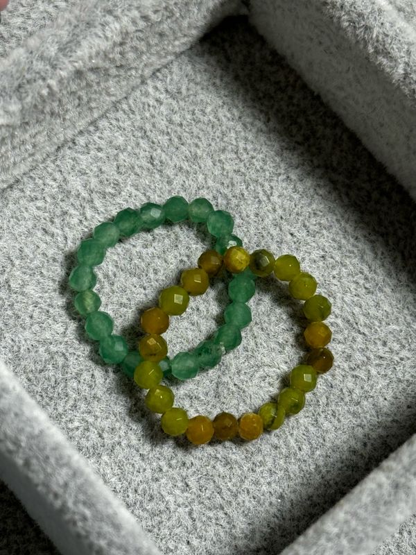 Rings Seed Beads Green
