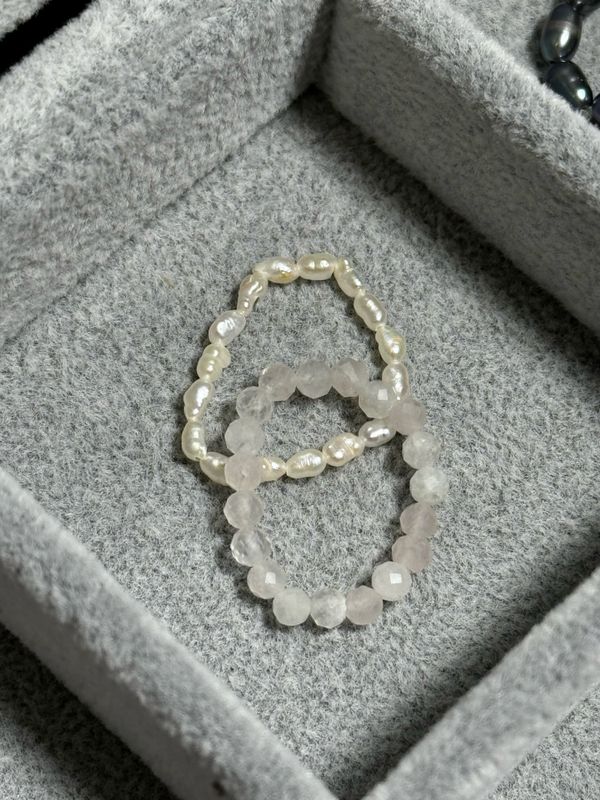 Rings Seed Beads Pearls and Stones