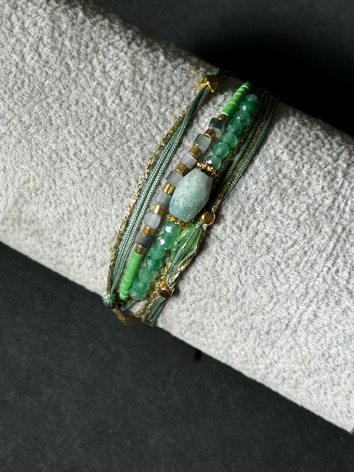 Bracelet Seed Beads Emerald