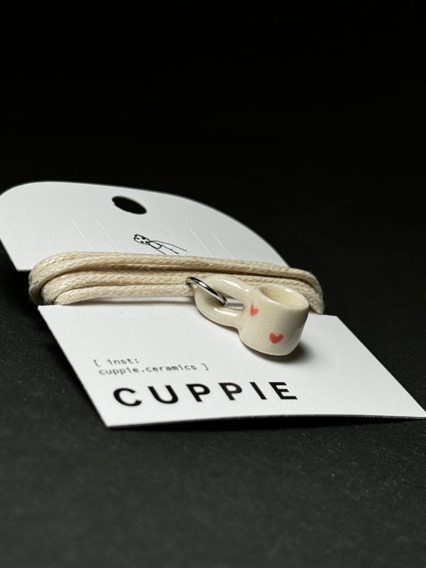 Cuppie Pink Hearts S Necklace Accessory