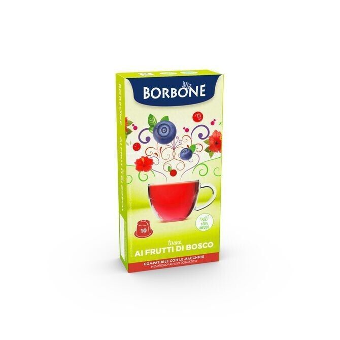 Borbone, Ai Frutti Di Bosco 10 pezzi, compatibile con Nespresso.