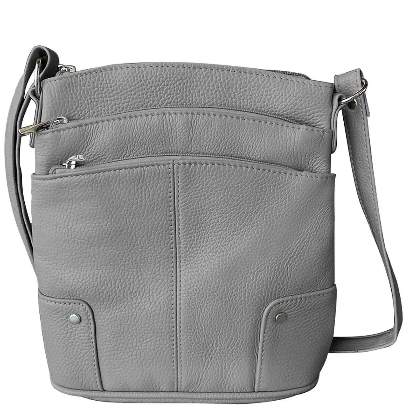 COWHIDE LEATHER CROSSBODY TOTE