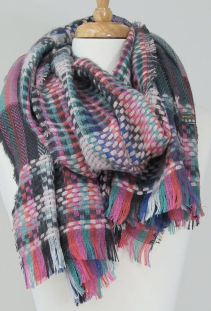MULTI BASKET WEAVE SHAWL