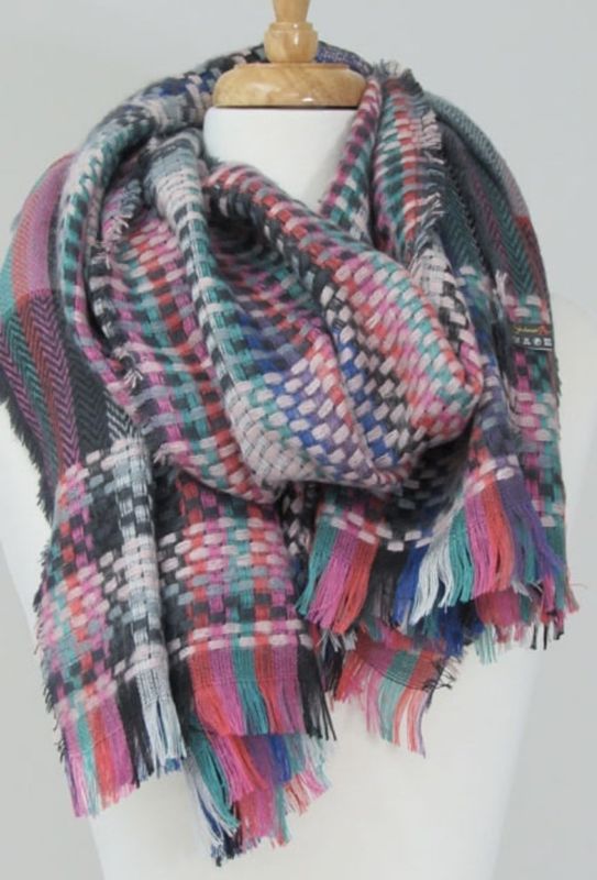 MULTI BASKET WEAVE SHAWL