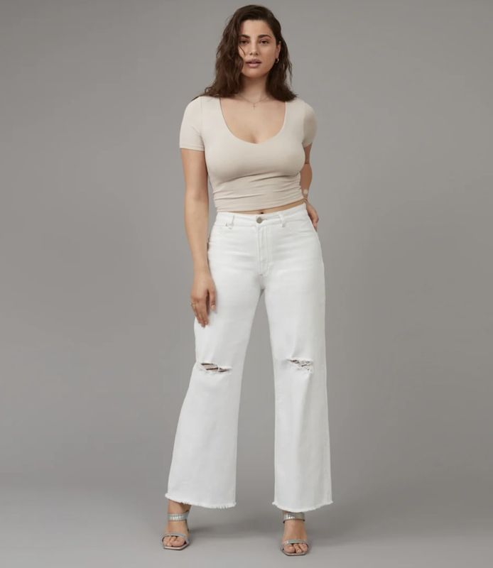 MILAN HIGH RISE WIDE LEG JEANS