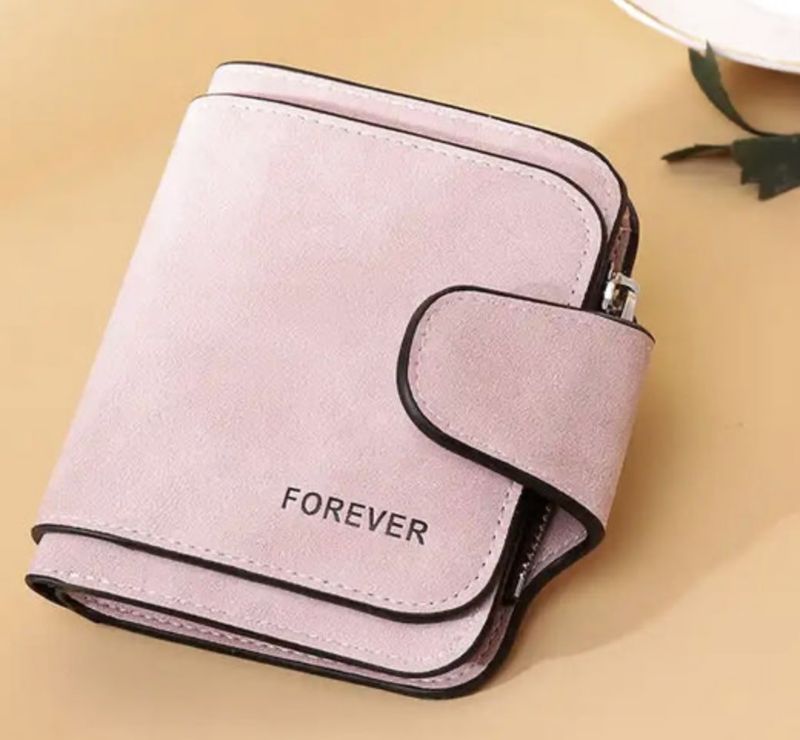 VEGAN SUEDE SHORT LADIES WALLET