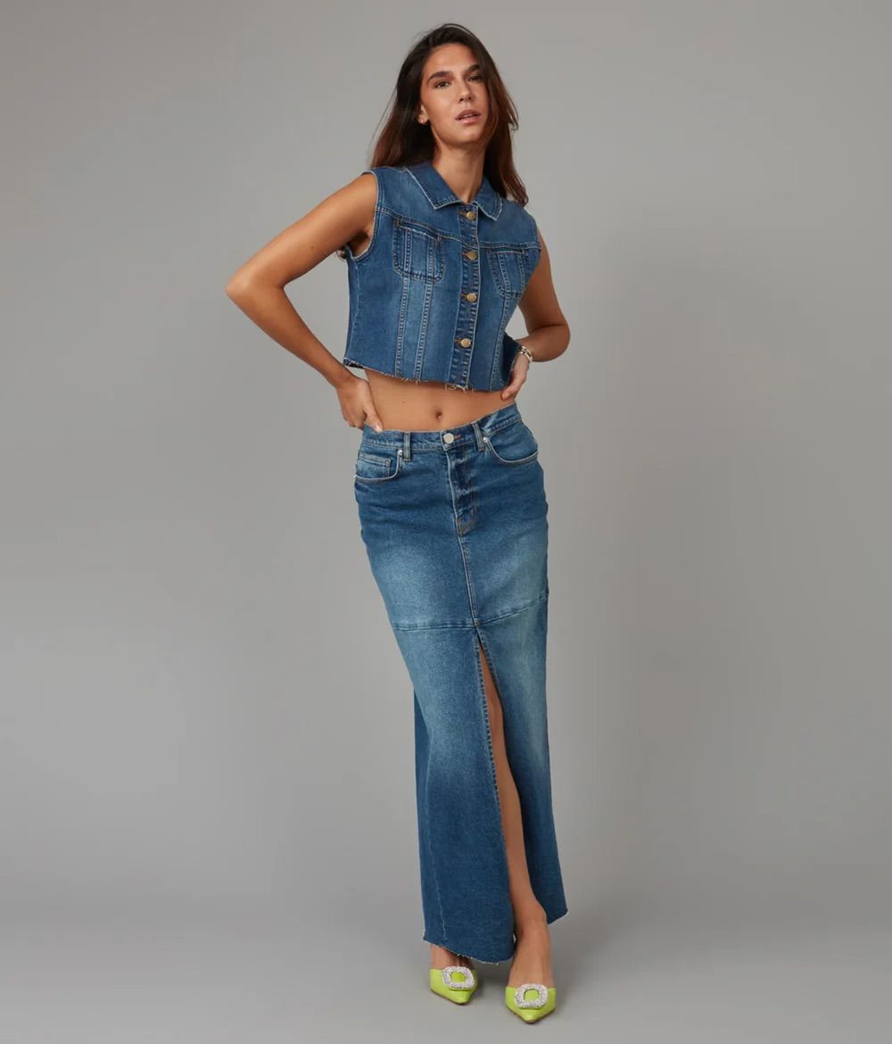 MADLYN HIGH RISE JEAN SKIRT 