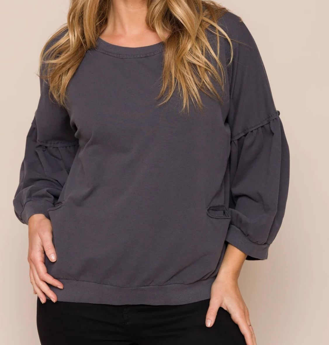 BEA BALLOON SLEEVE SWEATSHIRT