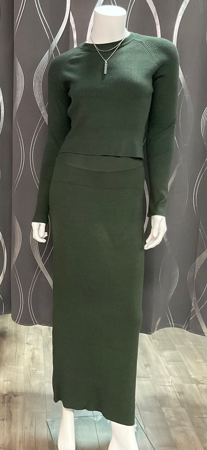 LONG SLEEVE RIBBED TWIN SET