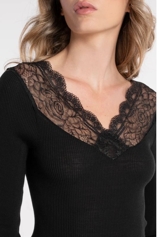 SCOLLO V NECK RIBBED SHIRT