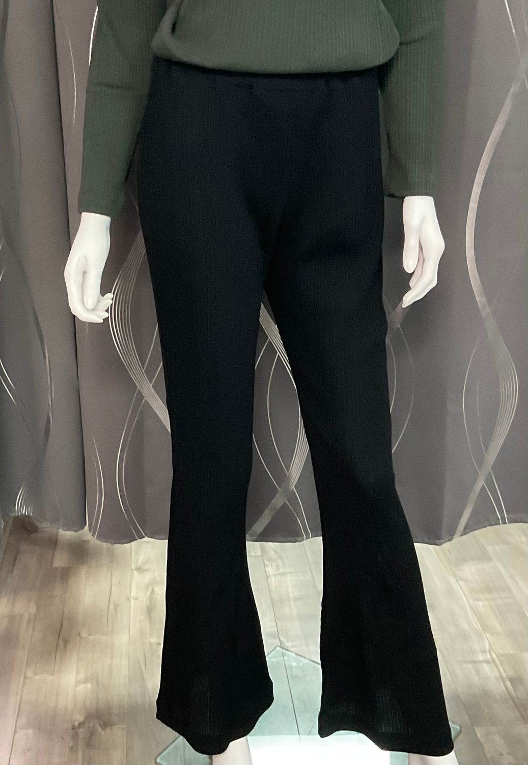 IRREGULAR UNEVEN RIBBED TROUSERS 