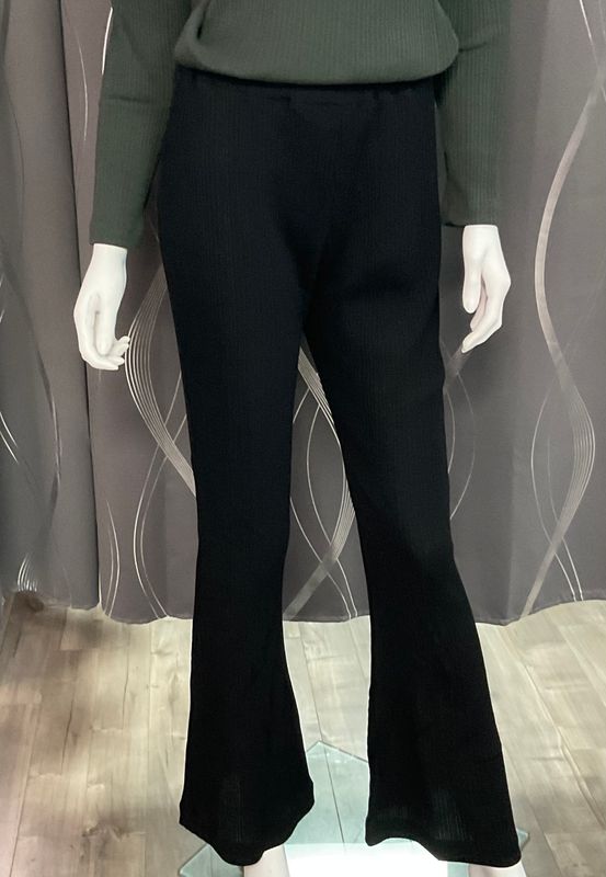 IRREGULAR UNEVEN RIBBED TROUSERS 