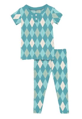 Kickee Pants Print S/S Henley Set