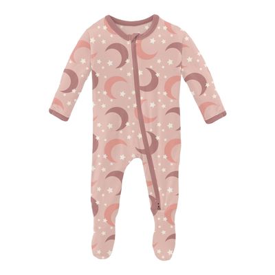 Kickee Pants Print Footie 2 Way Zip