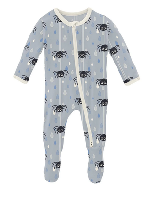 Kickee Pants Print Footie 2 Way Zip