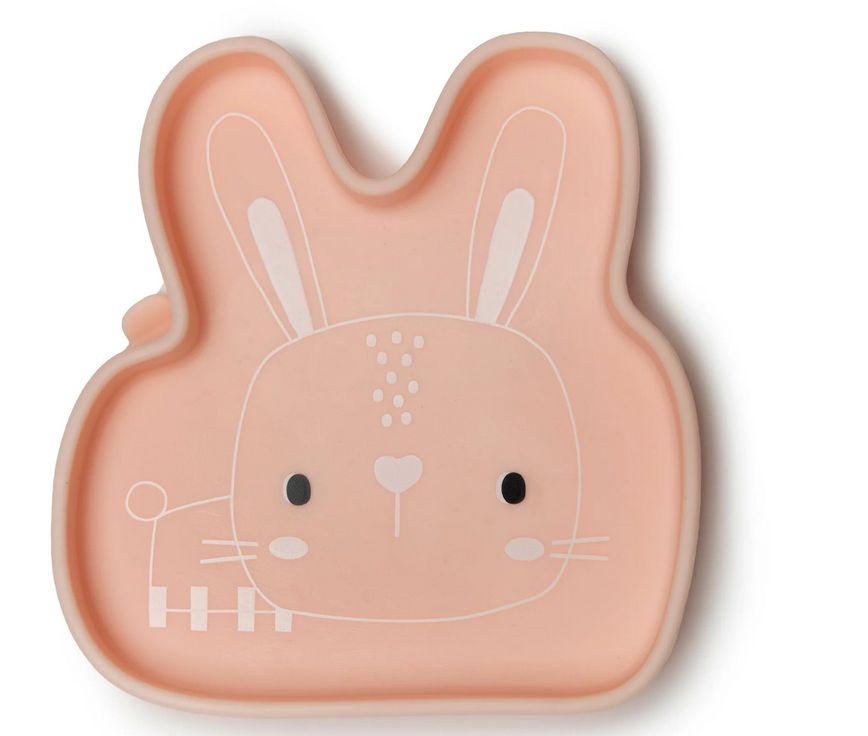 LouLou Lollipop Silicone Snack Plate, Color: Bunny