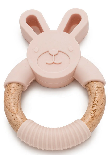 Loulou Lollipop Teether , Color: Bunny Blush Pink