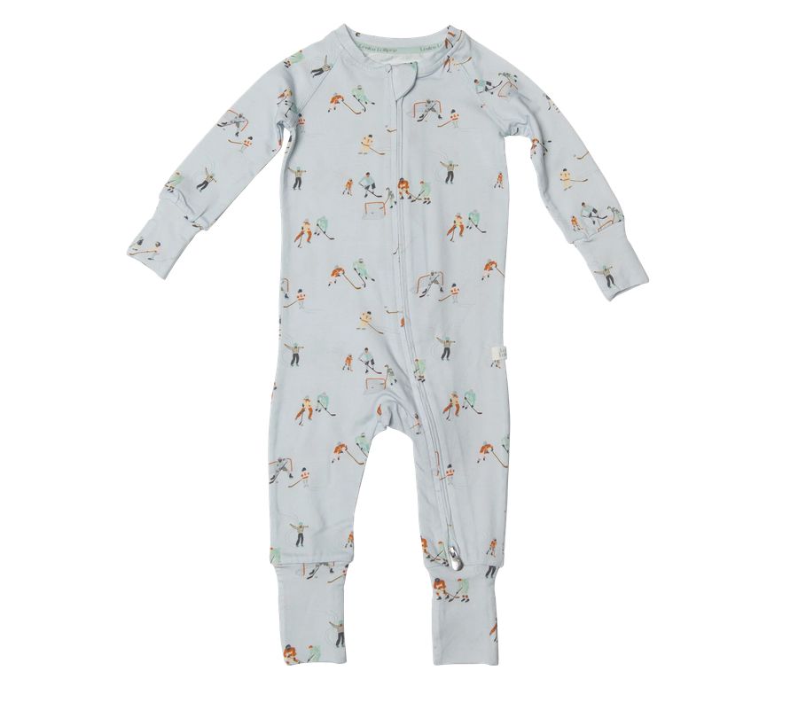 Loulou Lollipop Sleeper, Color: Hockey, Size: 0-3
