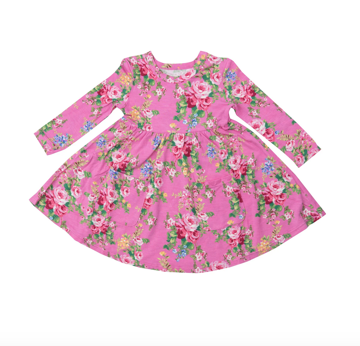 Angel Dear Twirly Dress Long Sleeve, Color: Cottage Floral, Size: 18-24