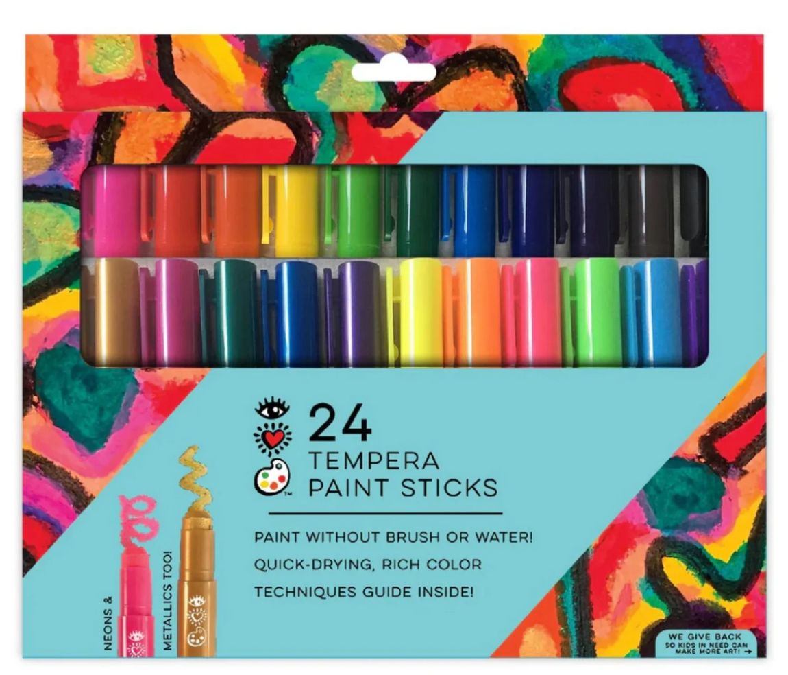 Bright Stripes 30, Color: 24 Tempura Paint Sticks