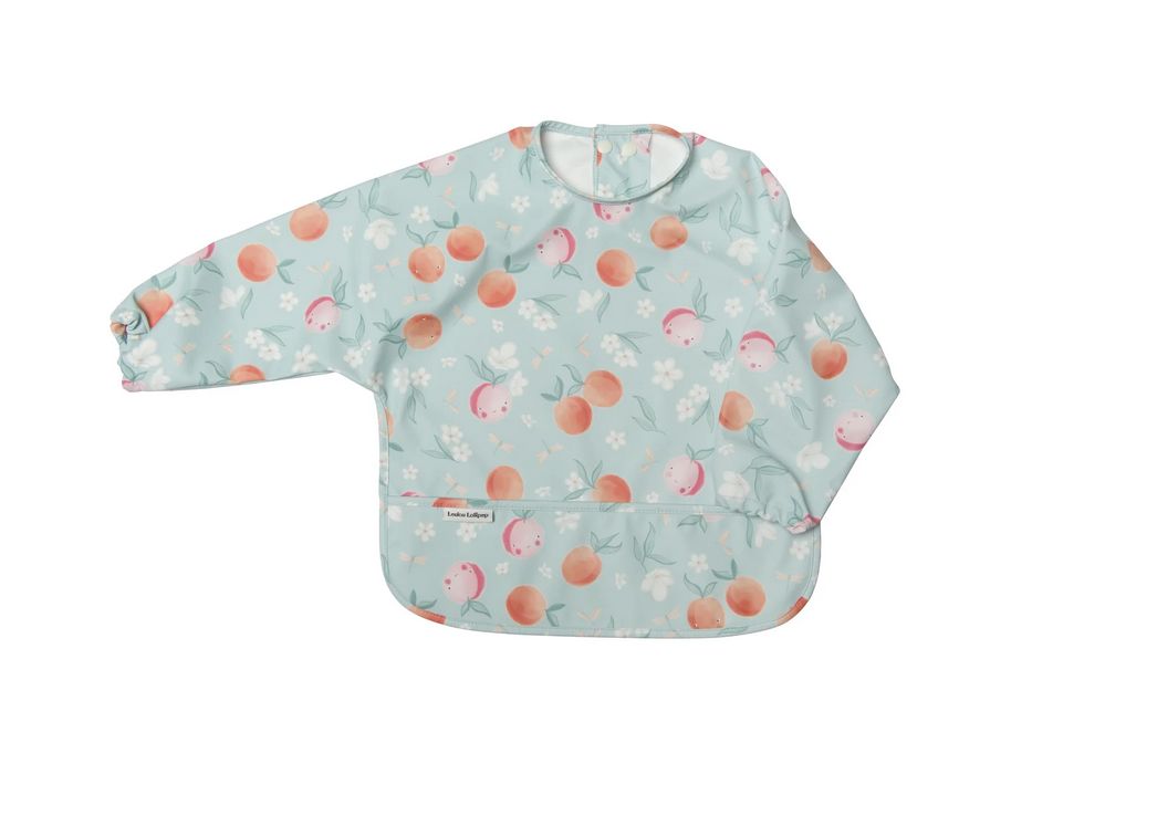 Loulou Lollipop long Sleeve waterproof bib, Color: Peaches