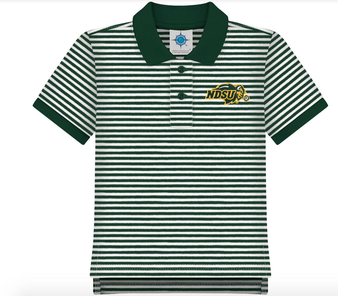 NDSU Polo Stripe #461, Color: Hunter Stripe, Size: 0-3