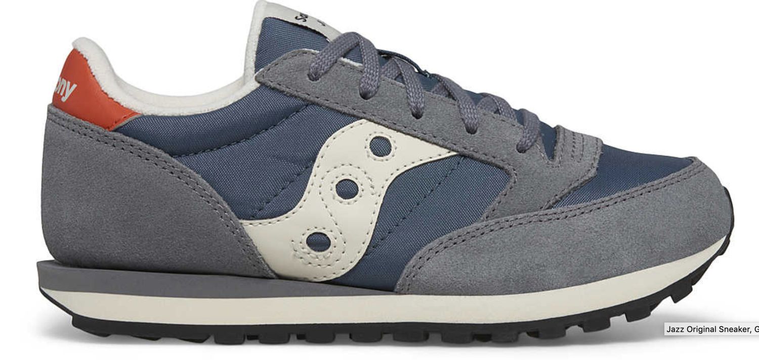Saucony jazz original , Color: Grey/blue/orange, Size: 5