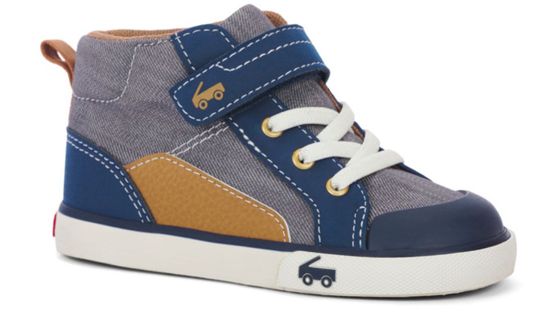 See Kai Run Dayton , Color: Gray Denim, Size: 5
