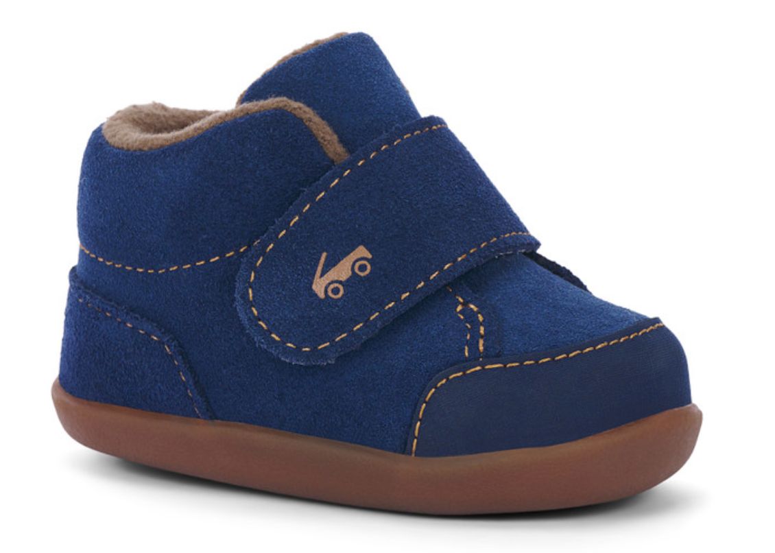 See Kai Run Casey Mini , Color: Navy suede, Size: 6
